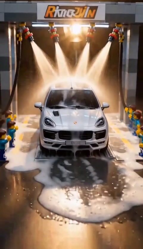 Moment 3 of the Lego Car Wash video