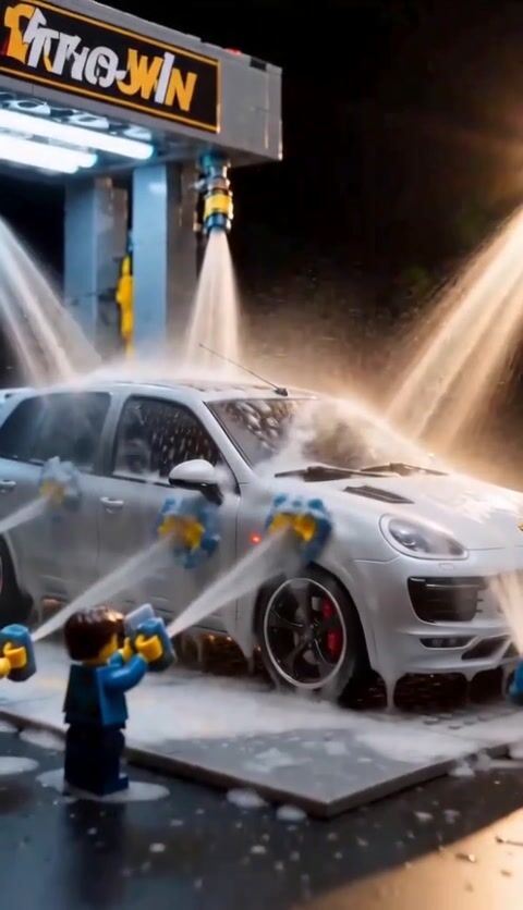 Moment 1 of the Lego Car Wash video