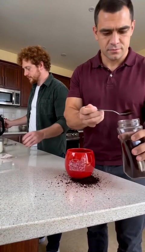 Moment 2 of the coffee making ai video